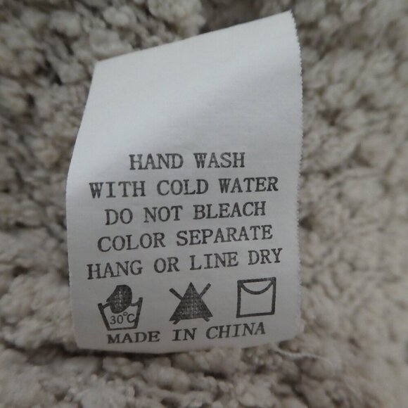 Debut Beige Mock Neck Pullover Popcorn Sweater Womens Large - Picture 7 of 7